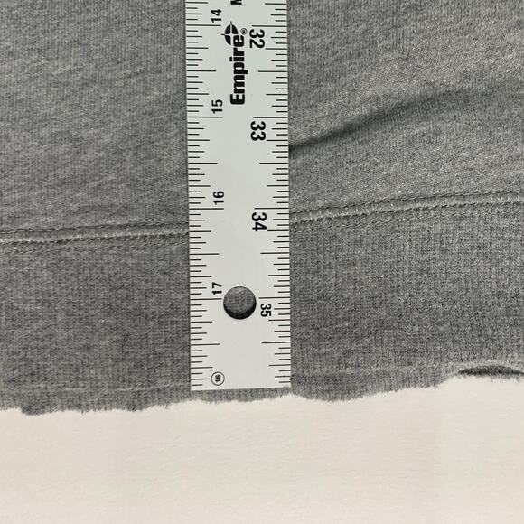 Norma Kamali M Long Sleeve Heather Gray Sweatshirt Dress Drawstring - Picture 7 of 8